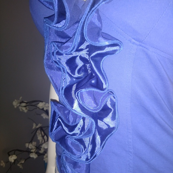 Sexy cobalt blue dress top - Picture 5 of 6